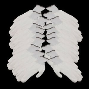 10 Pair 13 Needles Nylon Labor Protection Anti-static Non-slip Gloves Gray White