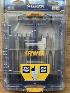 IWAX128PC IRWIN SPEEDBOR 8-Piece Assorted Woodboring Spade Drill Bit Set