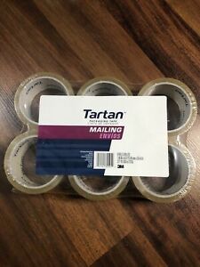 Tartan™ Mailing Packaging Tape 3690-6, 1.88 in x 54.6 yd (48 mm x 50 m), 6 Pack