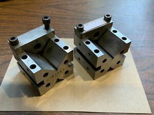 Vintage Machinists V Block Set with Bar Clamps
