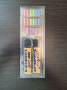 June Gold 220 Pieces, 0.7 Mm HB 2 Lead Refills, 110 Per Tube w/ Colored Erasers