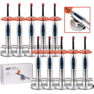 10Pcs Dental LED Curing Light Lamp Wireless Cordless Resin Cure 5W 1500MW USA