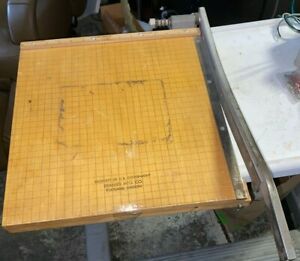 15&#034;x15&#034; Paper Cutter with Guillotine Blade TRIMMER MFG Vintage GOVT SURPLUS