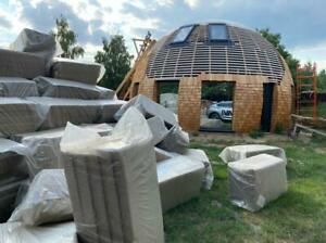 Localiut Hemp Insulation for 1224 m2, 50 mm thickness, 2020 kg, 40 ft container