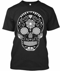 Black And White Sugar Skull  T-shirt Premium size S-3XL