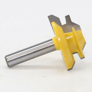 8mm 45Degree Shank Lock Miter Tenon Router Bit Tungsten Woodworking Cutter Tools