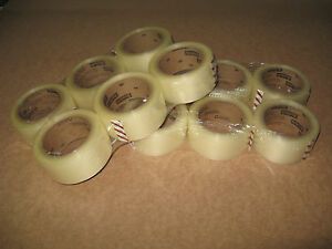 12 Rolls 3M Brand 371 2&#034; Clear Packaging Packing Shipping Tape