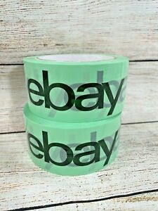 2 Rolls of eBay Branded GREEN Colored Packing / Shipping 2&#034; Heavy Duty Tape NIP