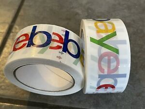 Official EBAY Brand Logo Packaging Tape 2 ROLLS Shipping Packing Box Sealing