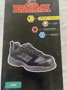 BRAHMA ASTM F 2413-18 Size 11 Black Suede Steel Toe Safety Sneaker Work Shoe