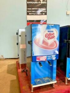 &#034;SILVER KING&#034; H.D. COMMERCIAL REFRIGERATED 2 FLAVORS COFFEE CREAMER DISPENSER