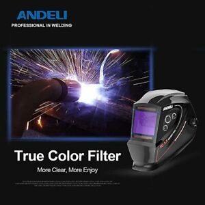 Large View Area True Color Solar Welder Helmet Auto-Darkening Welding Helmet