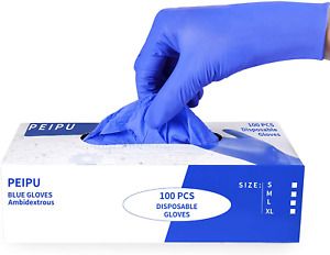 PEIPU Nitrile and Vinyl Blend Material Disposable GlovesPowder Free, Cleaning S