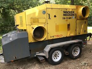 Wacker HI750  DIESEL 750k BTU HEATER / GENERATOR ON TRAILER