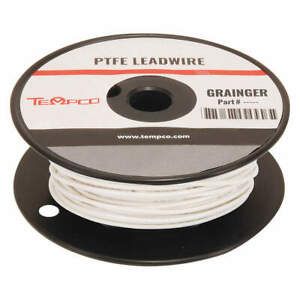 TEMPCO LDWR-1058 High Temp Lead Wire,18AWG,100ft,Wht
