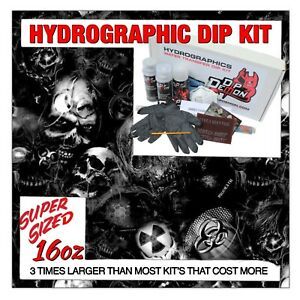 Hydrographic dip kit Bio-Death Skulls Transparent hydro dip dipping 16oz