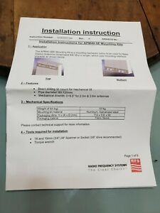 APM40-5E Antenna Mounting Kit Installation Instructions by RFS