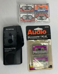 Olympus Pearlcorder S710 Micro Cassette Voice Recorder Player Tapes Tested Works
