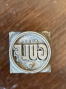 Gulf Oil Typeset Metal Stamp