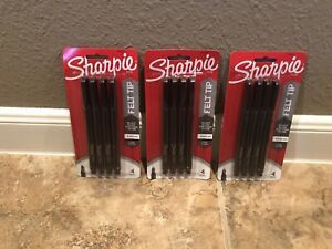 Sharpie Pen Stylo 12 Pack 0.4mm Fine Point Pens New Black Ink Permanent Stick