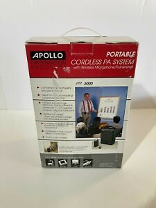 Open box Apollo Portable Wireless PA 5000 System Wireless Lapel Mic