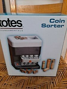 Totes Coin Sorter Automatically Sorts and Directs Up to 20 Coins Collections NIB