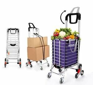 Aluminum Shopping Carts Heavy Duty Foldable Shopping Carts for Groceries Coll...