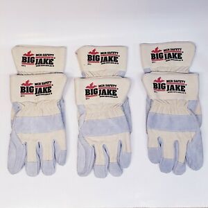3 Pairs - Big Jake Work Gloves Sewn With Kevlar Size XL Extra Large - New