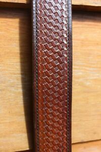 Texas Shoemaker &amp; Son N42” Sam Browne 2 ” Wide Duty Basket Weave Belt Color is