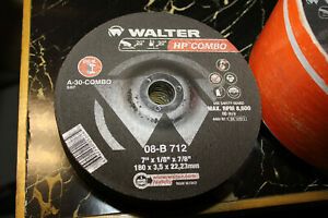WALTER 08B712 08-B-712 HP Combo GRINDING WHEELS 7 inch *******  25 Count ****