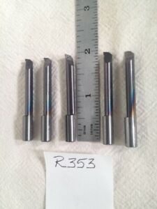 5 USED MINI SOLID CARBIDE BORING BARS. 6 MM SHANK. R050.6-35. COATED. {R353}