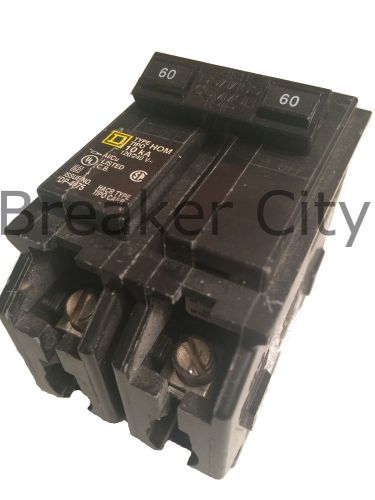 Square d 60 amp 2-pole hom260 circuit breaker 120/240 vac for sale