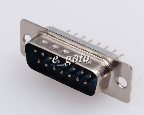 Dp15 male pin round db15 2 row 15 pins male connector precise for sale