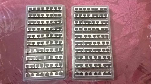 P86    lot of 80 pcs mtjg-2-88-g01-fsb ganged telephone jack 8p8c side entry for sale