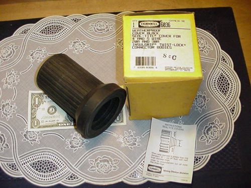 Hubbell 6036 WeatherProof Cover Black Seal-Tite for 4-5 Wire 20A-30A NEW IN BOX!