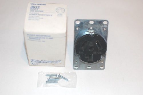 New challenger nema 10-30r 30-amp power receptacle with box brown old stock nos for sale