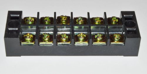 (4 pcs) 600v 25a double row 6 position terminal barrier blocks connector tb-2506 for sale