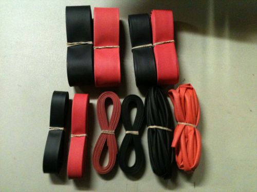 100&#039;Total of ThermOsleeve RED/BLACK Polyolefin 2:1 Heat Shrink tubing-10/10&#039;sect