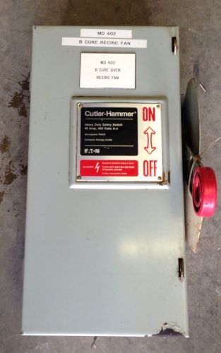 Cutler Hammer 60 Amp 600 V 3P Non Fusible Disconnect Switch DH362UGK