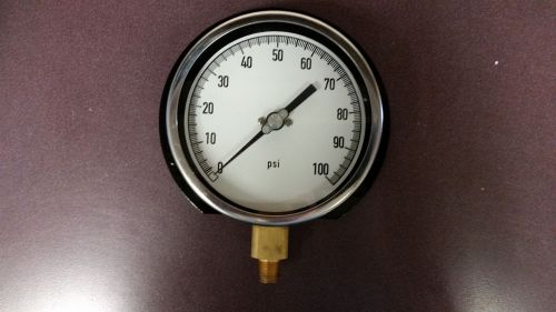 Pressure Gauge, Process, 4-1/2 In. 100 PSI Model 11A487