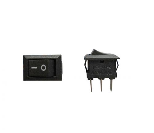 50pcs of rocker switch 3 pin copper 250v 3a on-off black color square 10*15mm for sale