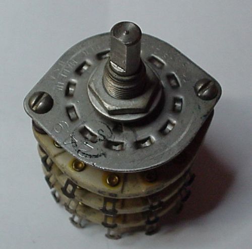Rotary Switch NOS 6P4T 3 Ceramic Wafers