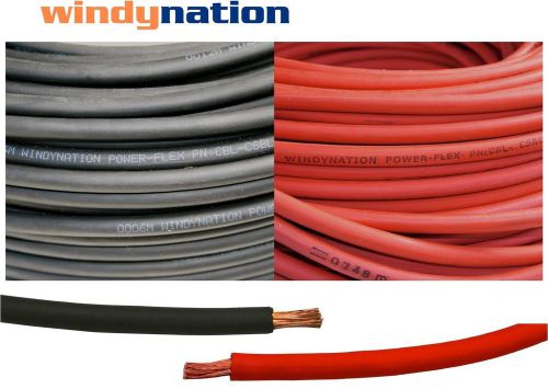30&#039; Welding Cable 15&#039; Red 15&#039; Black 6 AWG GAUGE COPPER  WIRE BATTERY SOLAR LEADS