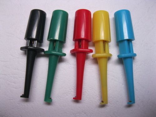 600 pcs small test hook clip for multimeter 5 color for sale