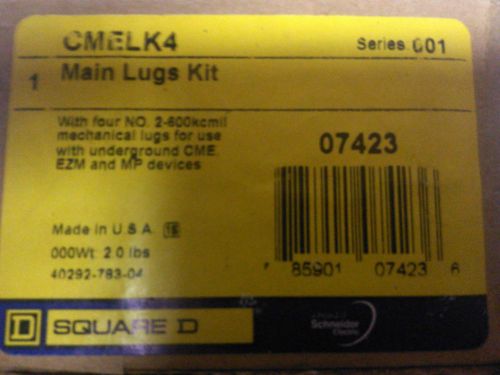 NEW IN BOX -   Square D CMELK4 Main Lugs Kit  Series 001