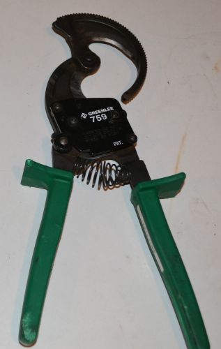 GREENLEE 759 COMPACT RATCHETING CABLE CUTTERS HAND HELD