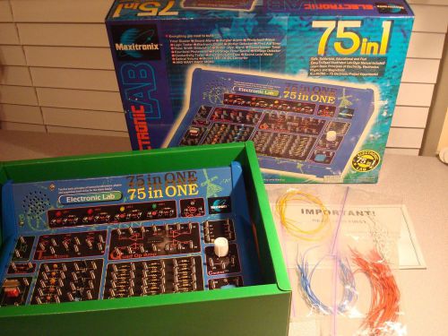 Maxitronix 75 in 1 Electronics Project Lab Experiments Learning Kit Complete EUC