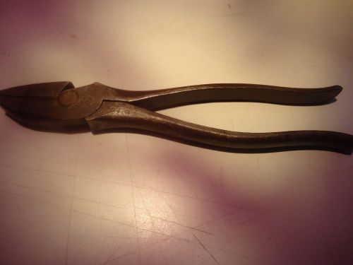 M klein &amp; sons lineman pliers,model no.213-8ne with side cutter, vintage___a-124 for sale