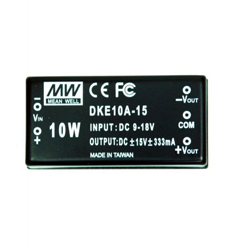 10pc dke10a-15 dc to dc converter vin=12v vout=±15v iout=±333ma po 10w mean well for sale