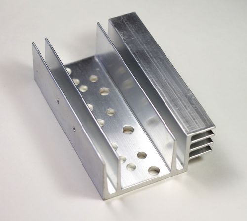 Aluminum Heat Sink drilled for three TO-3 Devices (Transistors, Diodes, Etc.)
